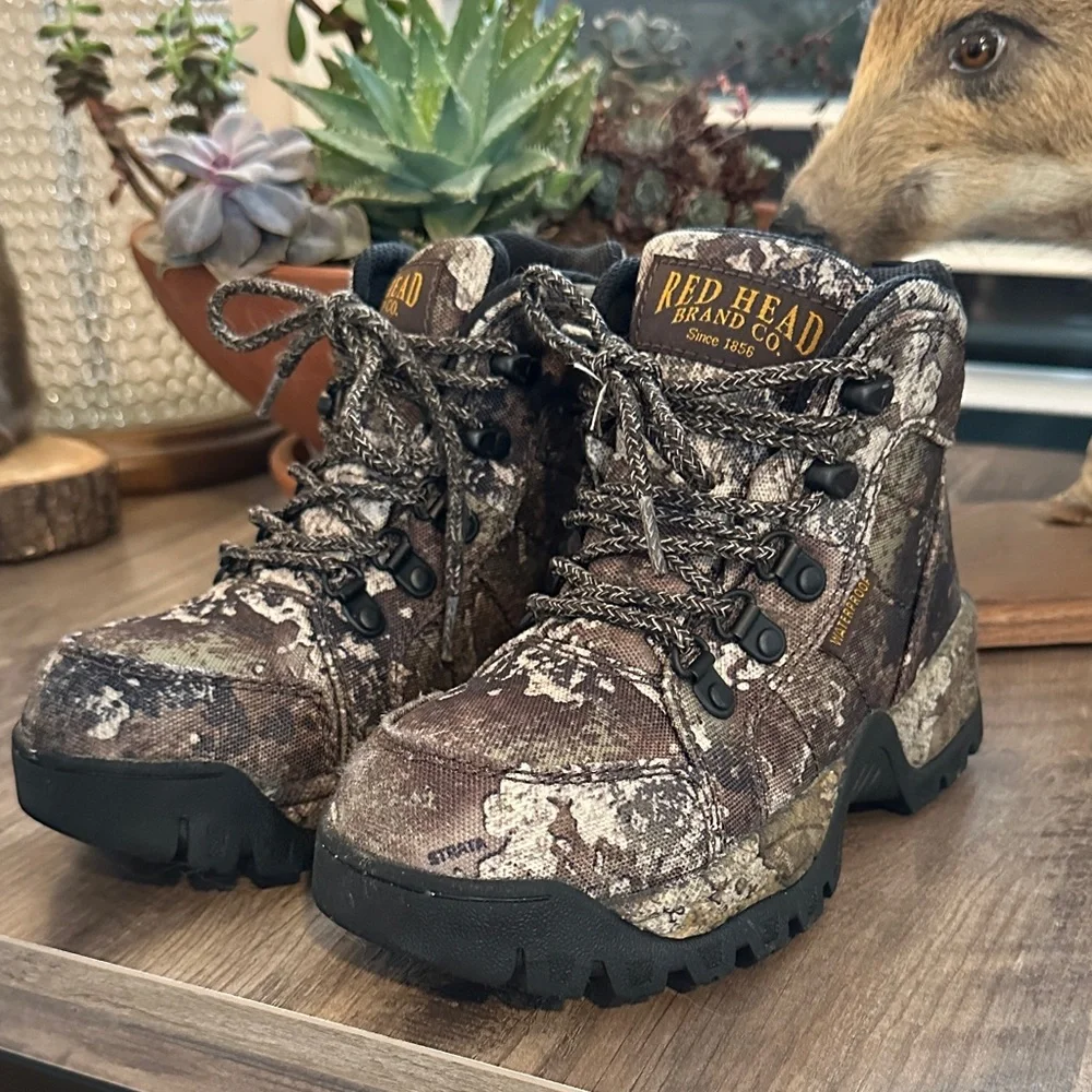 Boys RedHead Camouflage Outdoor Boots - Picture 1 of 8